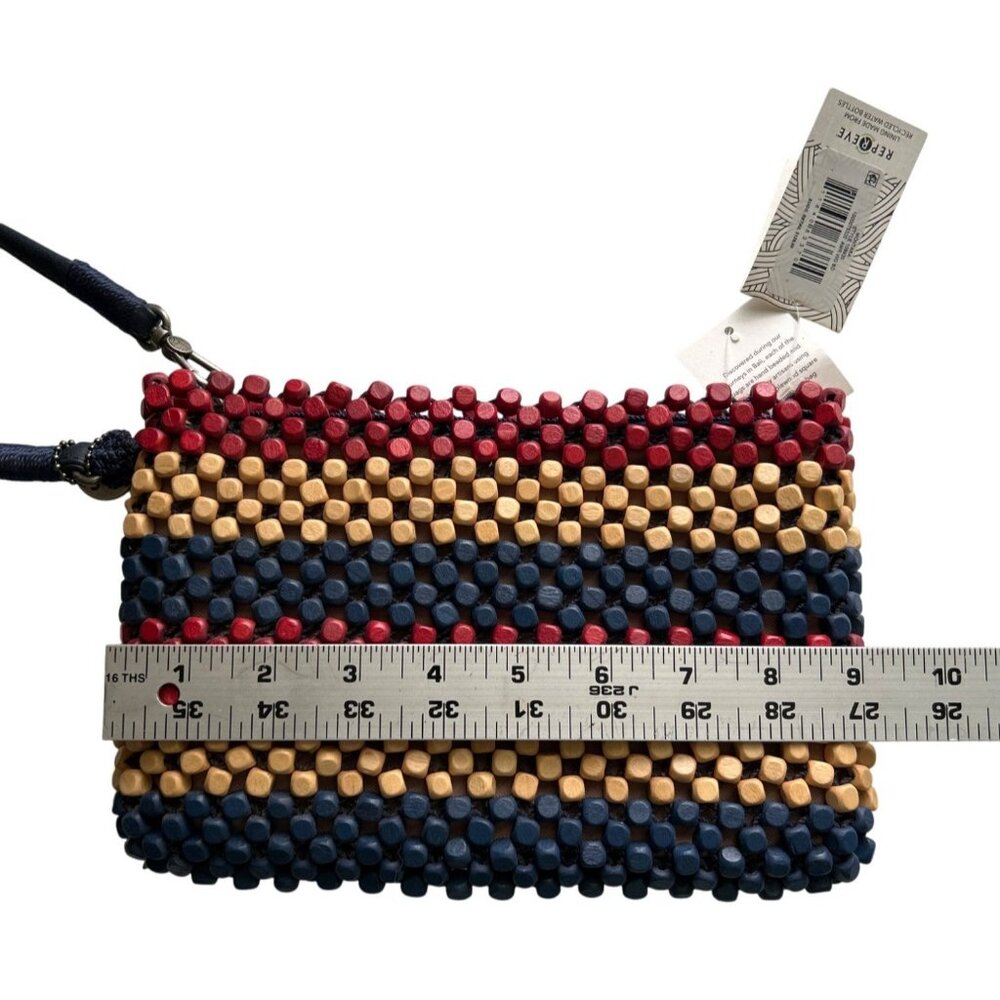 The Sak Hand Beaded Wristlet Clutch Bag Vegan Montana Collection - Picture 4 of 7